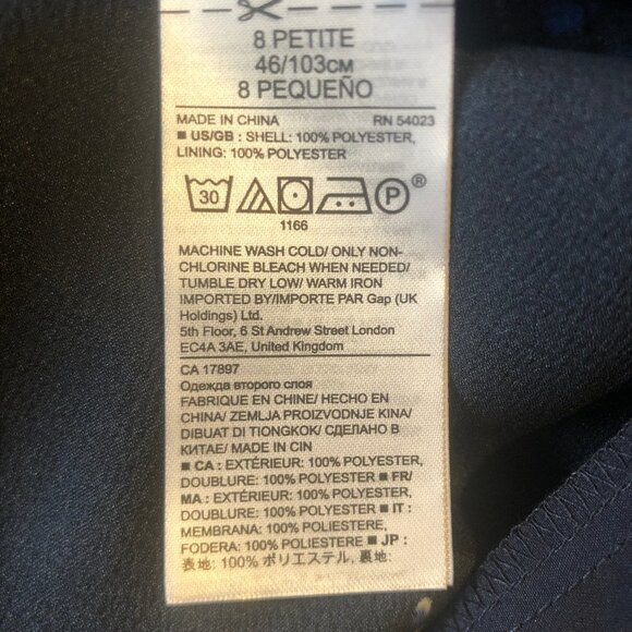 Banana Republic Crew Neck 3/4 Sleeve Peplum Fit And Flare Dress sz 8P - Picture 9 of 13